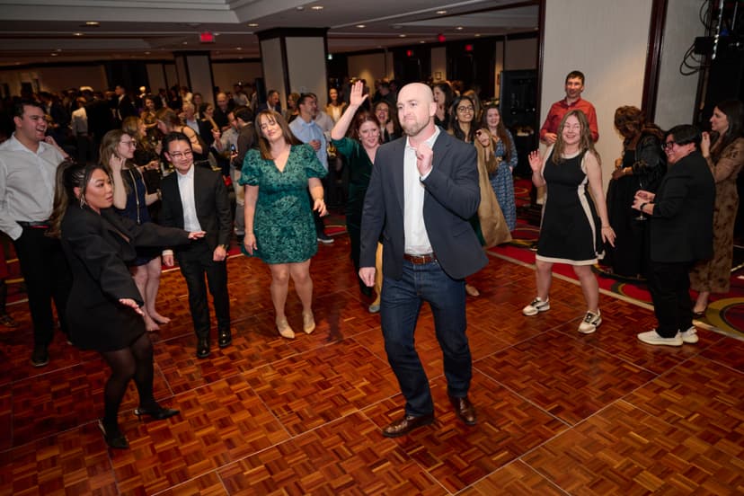 Chase on the dance floor